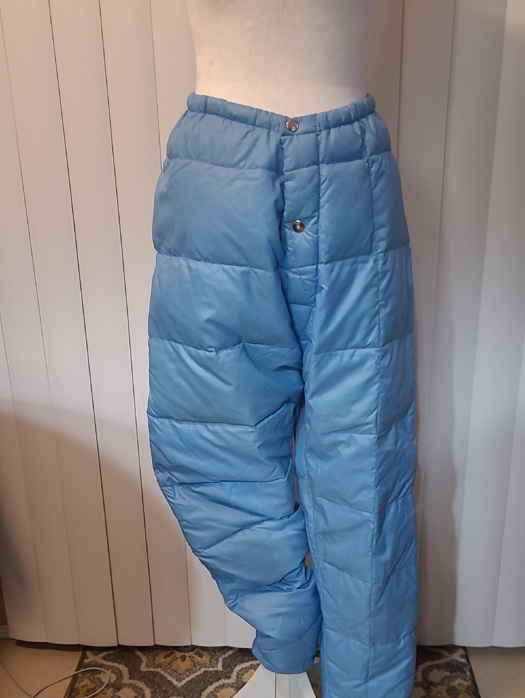 Light Blue Quilted Puffy Pants